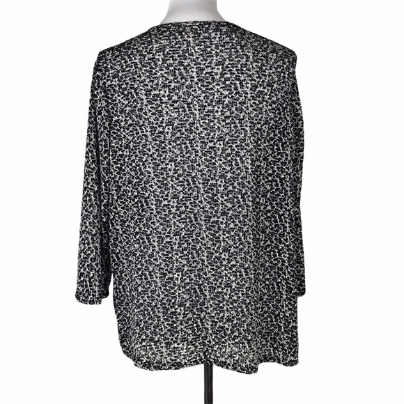 Chicos Easywear Leopard Top Open Front Sz. 1 (M) - Picture 2 of 9
